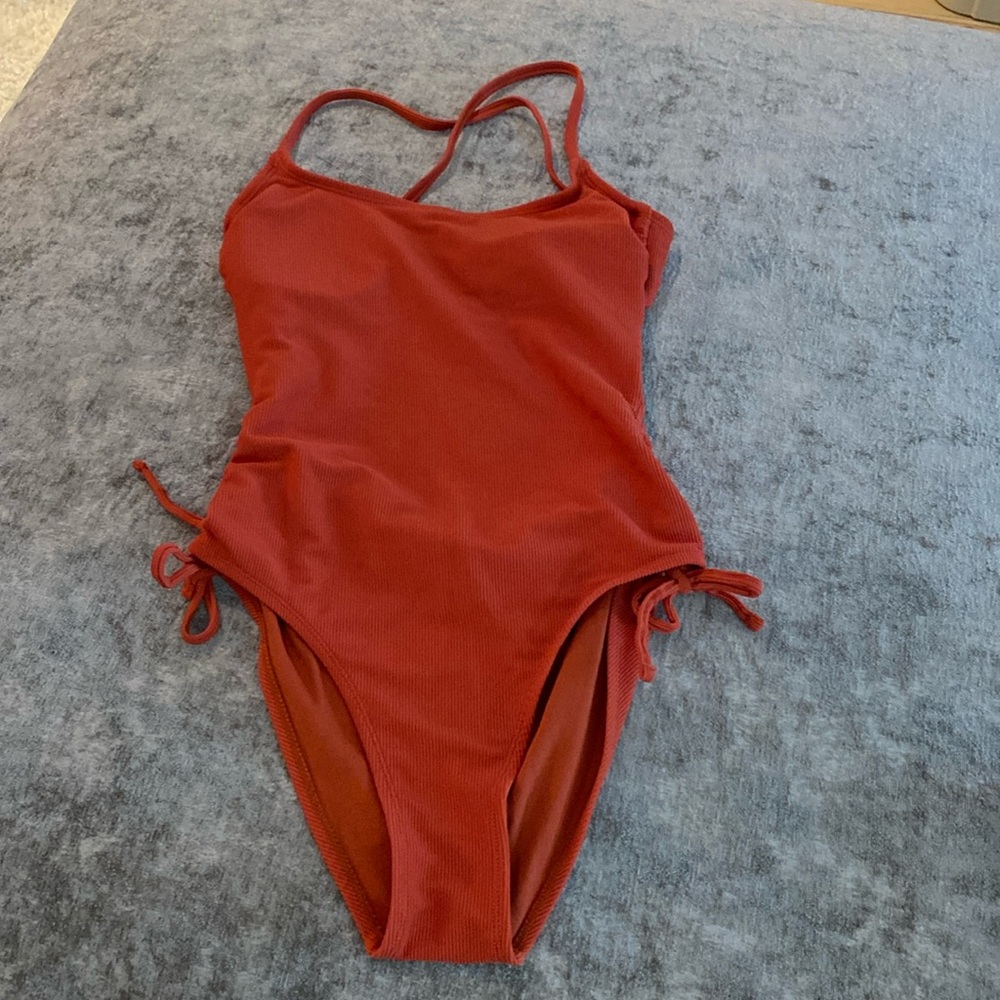 Xhilaration one piece rust colored size medium one piece swimsuit. {1117}